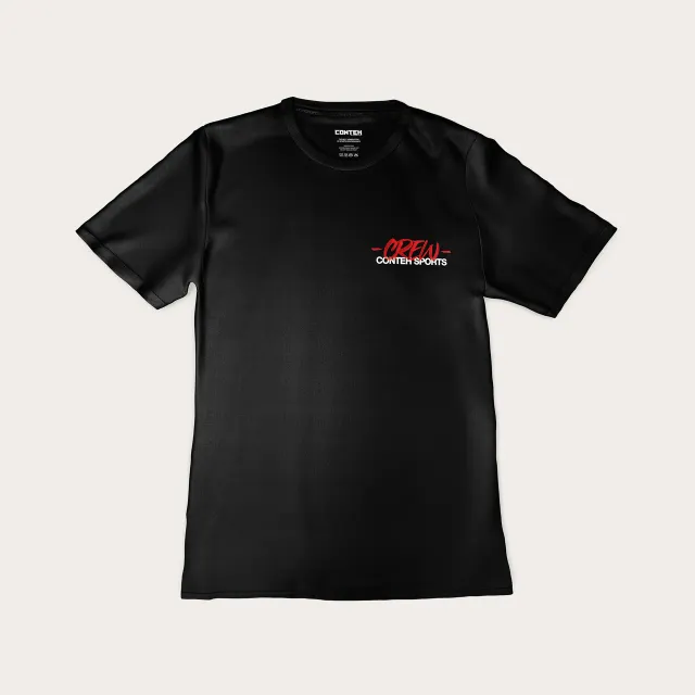 Conteh Sports Crew T-shirt sort oversized bomuld large
