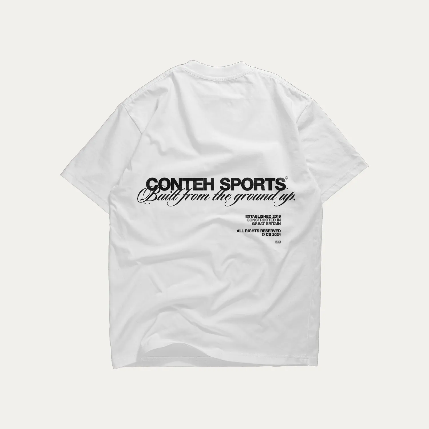 Conteh Sports Basics T-shirt hvid bomuld Large