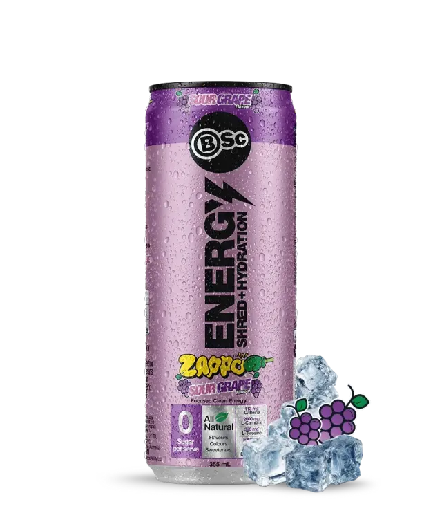 BSc Energy Shred+Hydration Zappo energidrik Sour Grape 12-pak