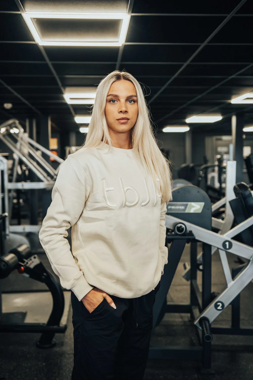 Trained by JP UTILITY01 Sweatshirt Cream Broderet