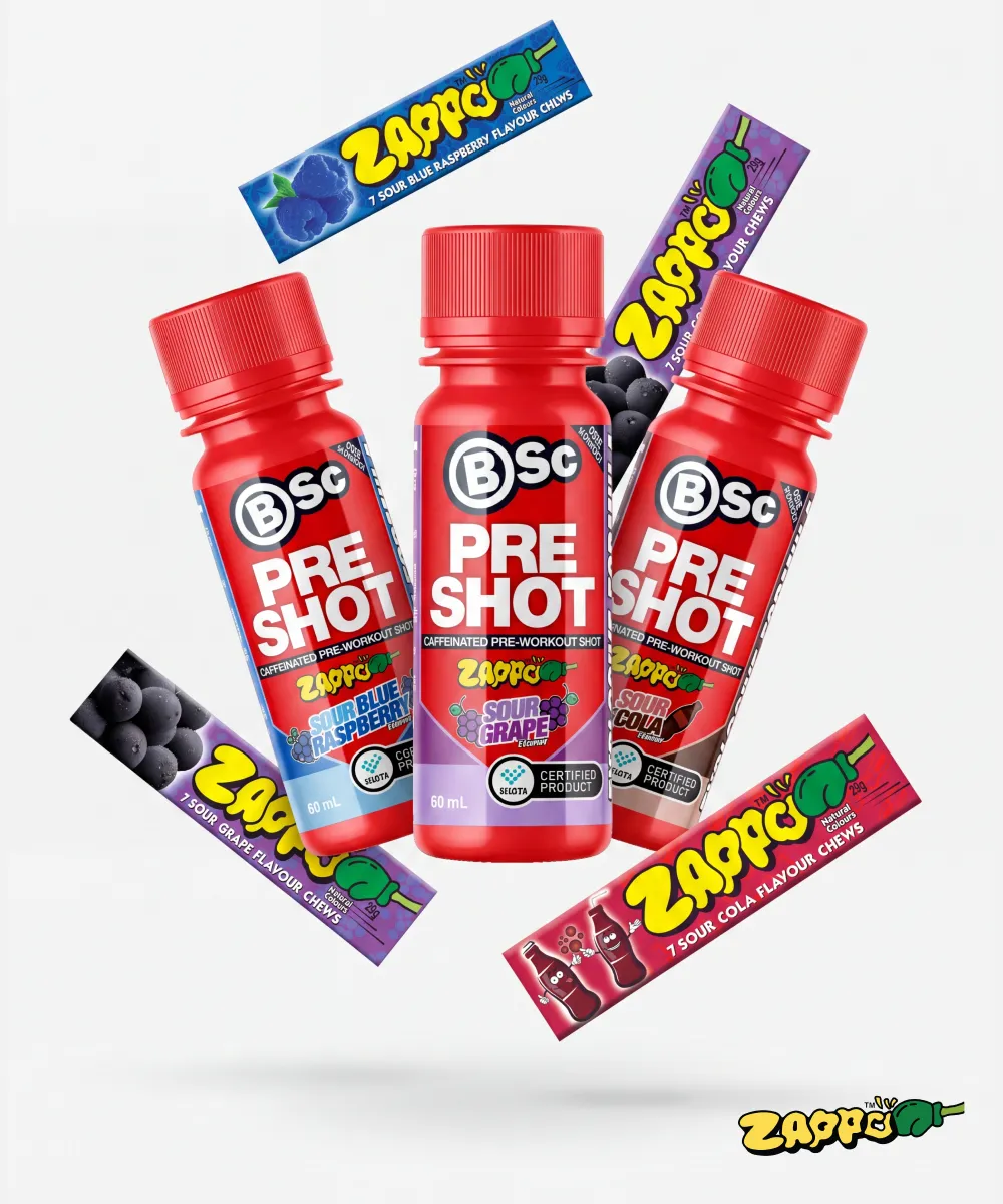 BSc Pre-Workout Shot energishot 60ml sour cola