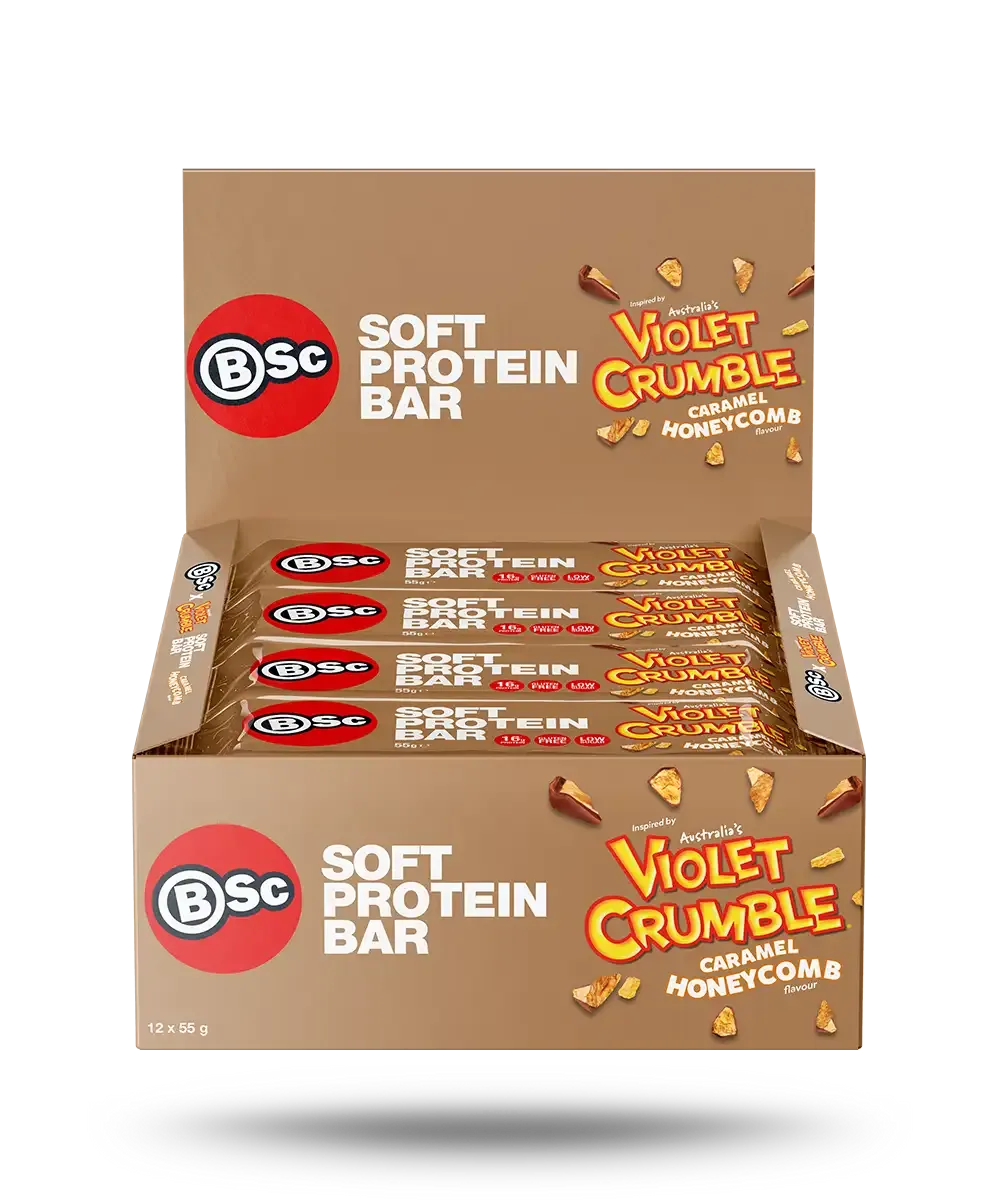 BSc Violet Crumble Soft Protein Bar proteinbar 12 stk 16g