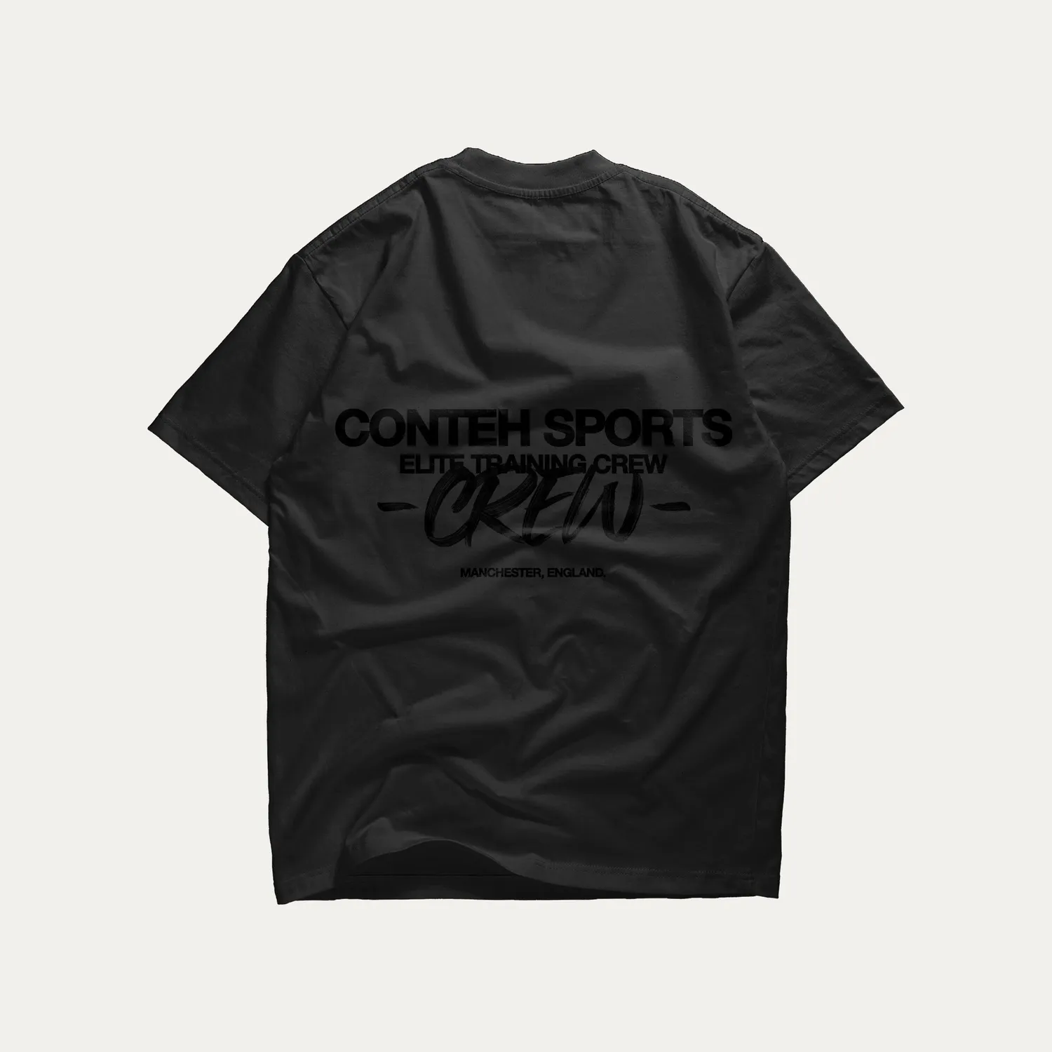Conteh Sports Crew T-Shirt oversize sort bomuld Limited Edition