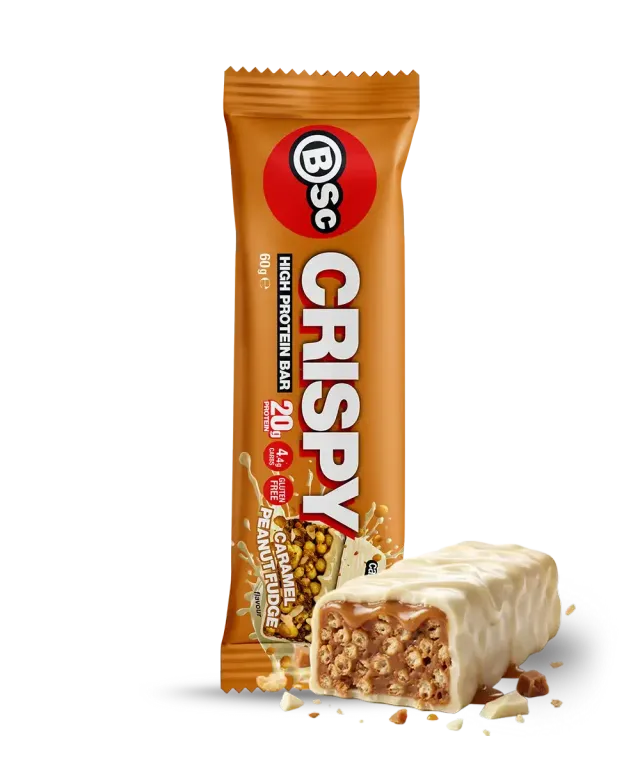 BSc Crispy Caramel Peanut Fudge proteinbar 12-pak 20g protein