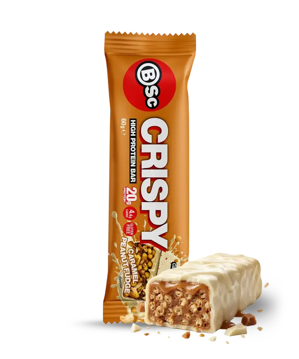 BSc Crispy Caramel Peanut Fudge proteinbar 12-pak 20g protein