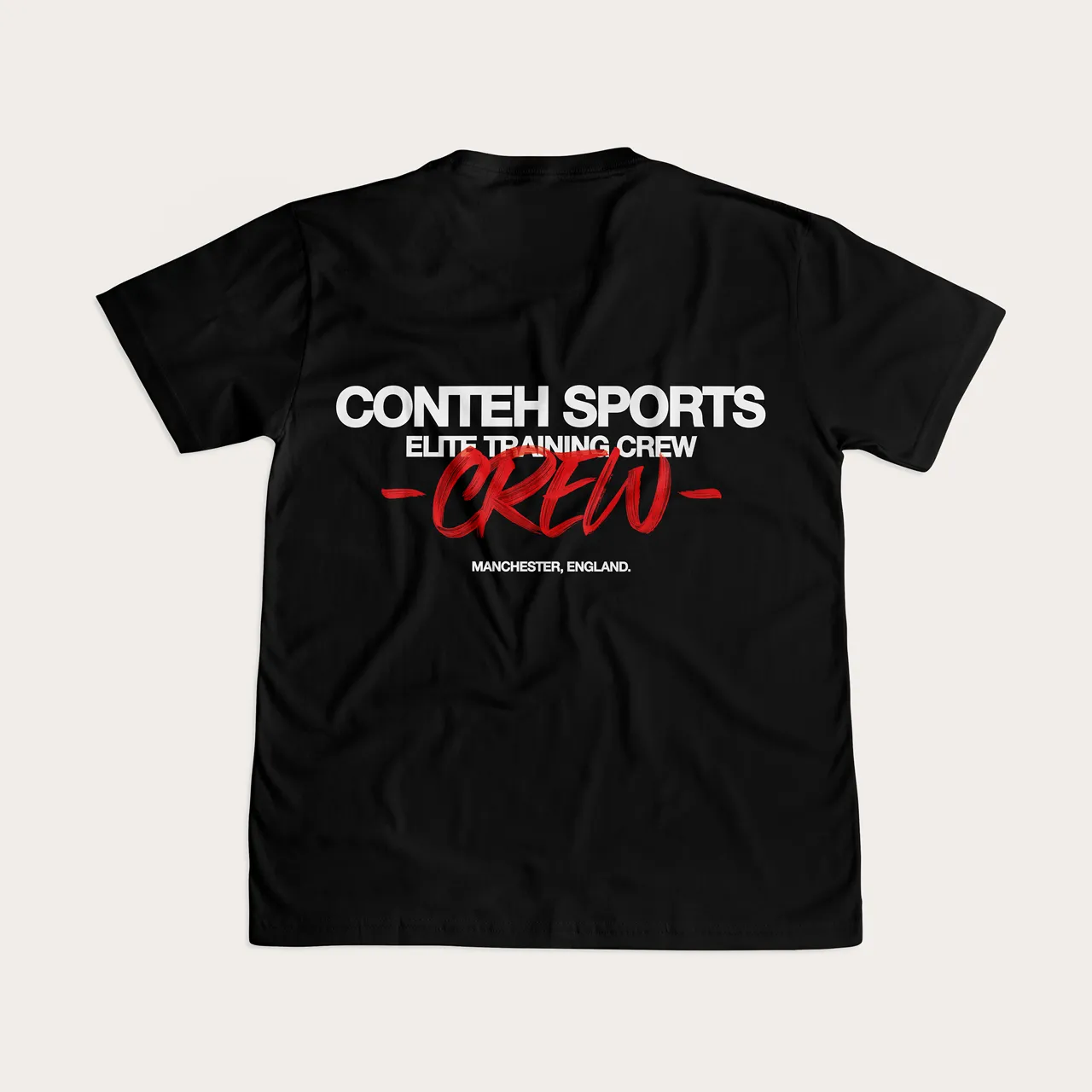 Conteh Sports Crew T-shirt sort oversized bomuld large