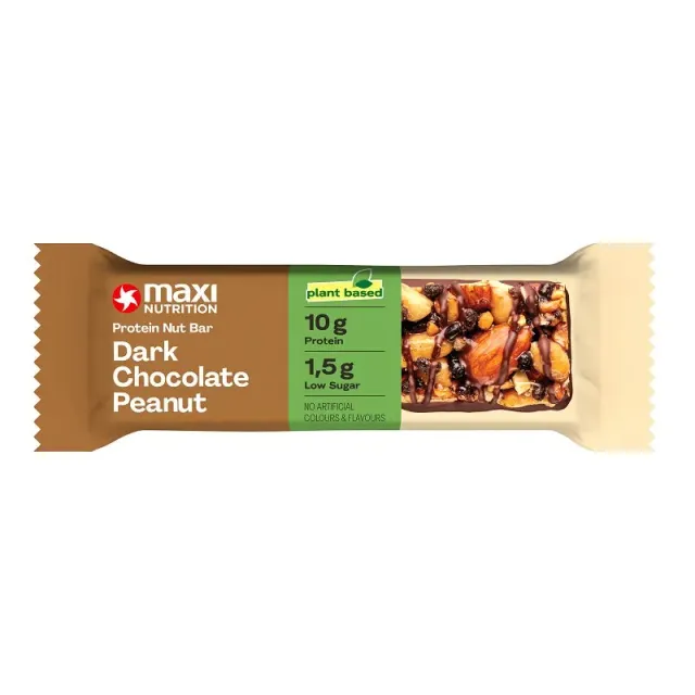 MaxiNutrition Protein Nut Bar proteinbar dark chocolate peanut 46g