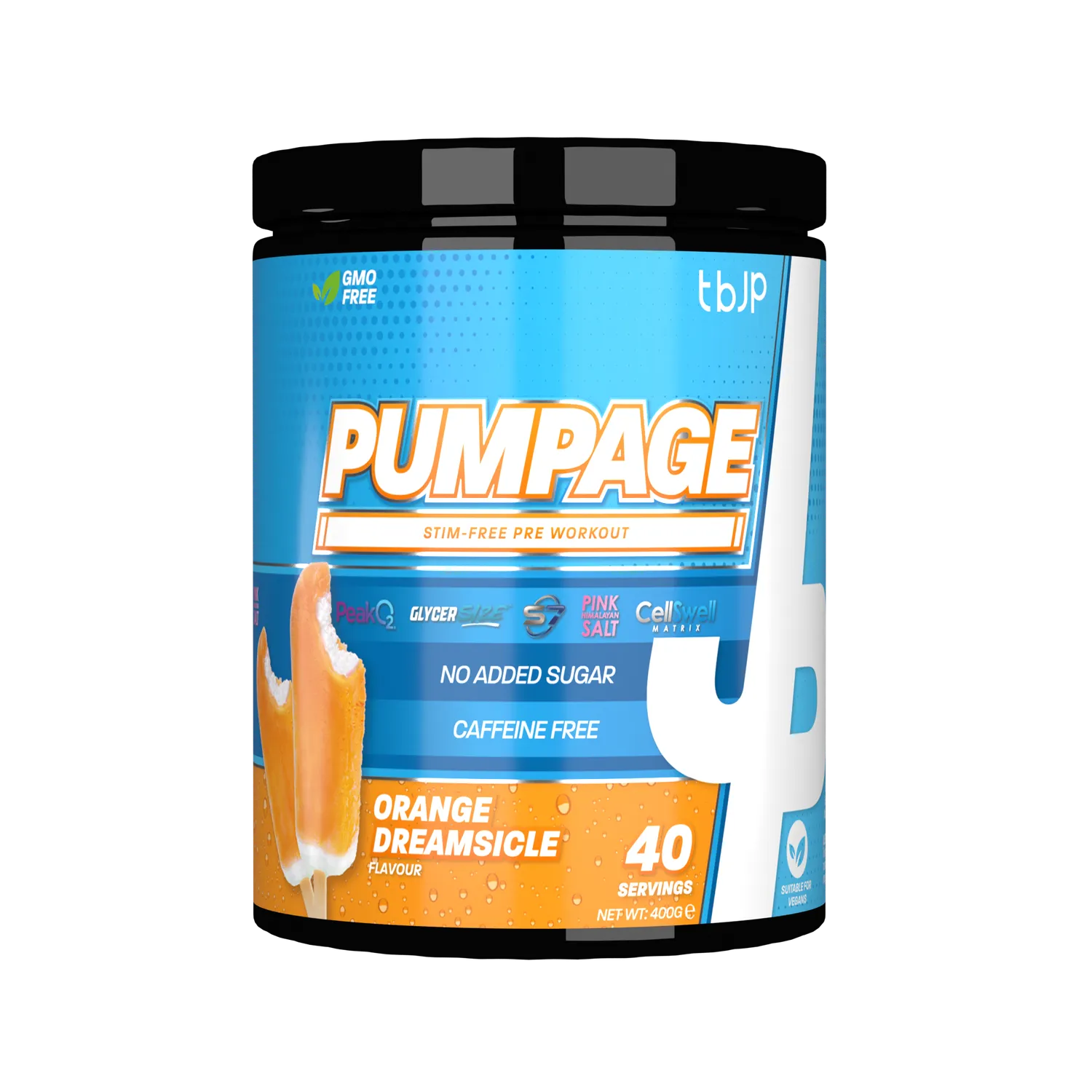 Trained by JP Pumpage stim-fri pre workout 10 g scoop