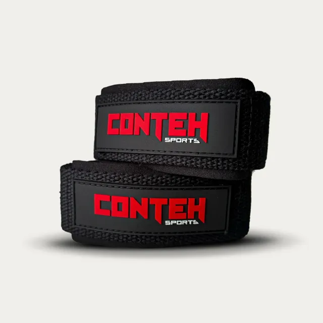 Conteh Sports Anti-Slip Løftestropper Par Sort