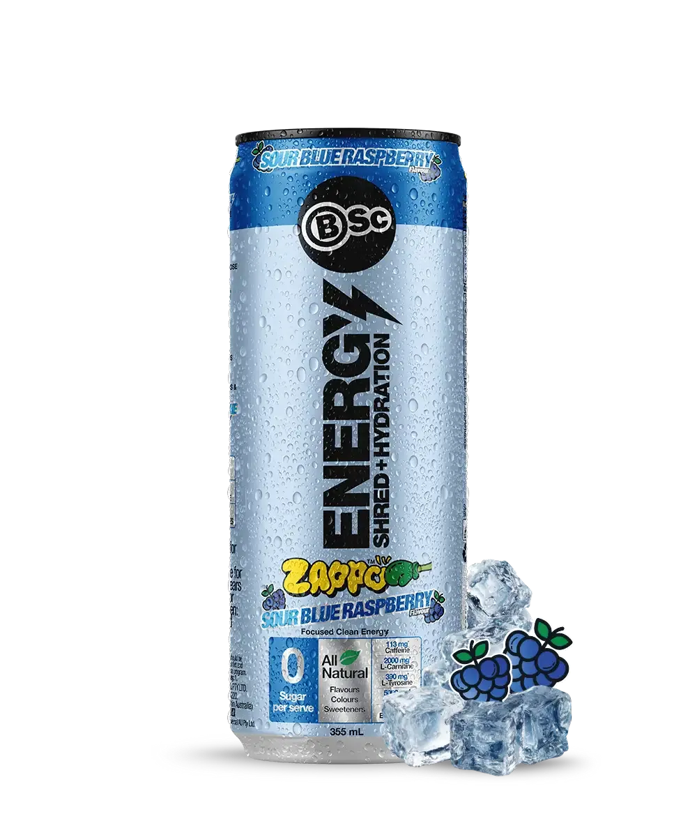 BSc Energy Shred+Hydration Zappo energidrik Sour Grape 12-pak