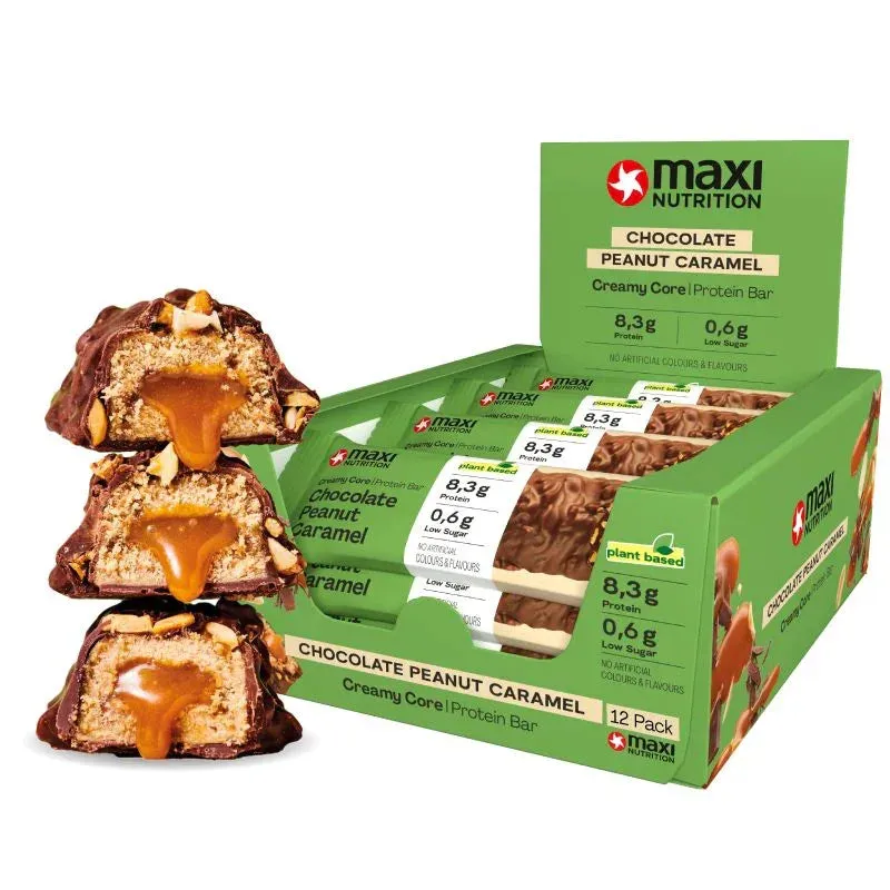 MaxiNutrition Vegan Creamy Core proteinbar chocolate fudge 12x45g