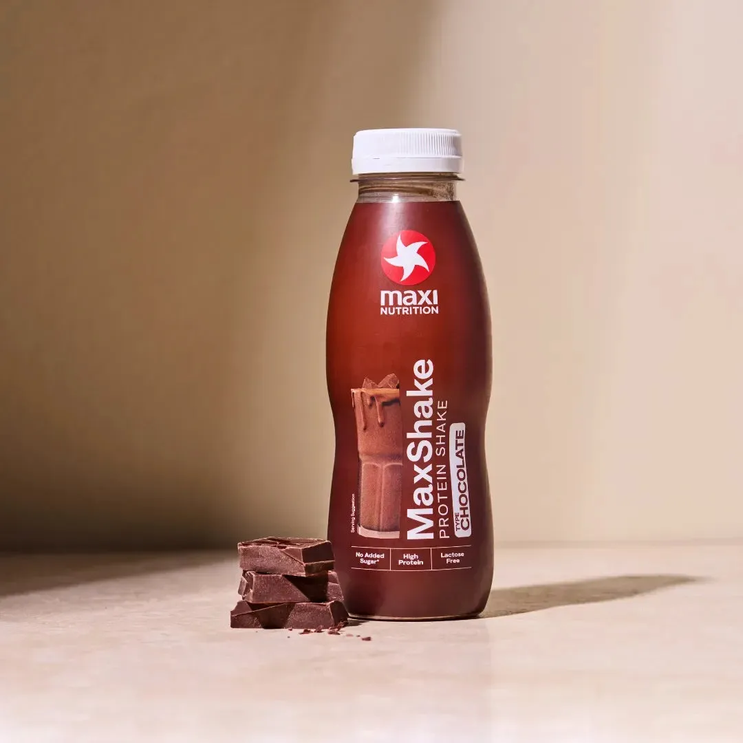 MaxiNutrition MaxShake proteinshake chokolade 330ml 25g klar