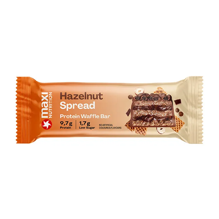 MaxiNutrition Waffle proteinbar 1x39g hasselnød 10g protein