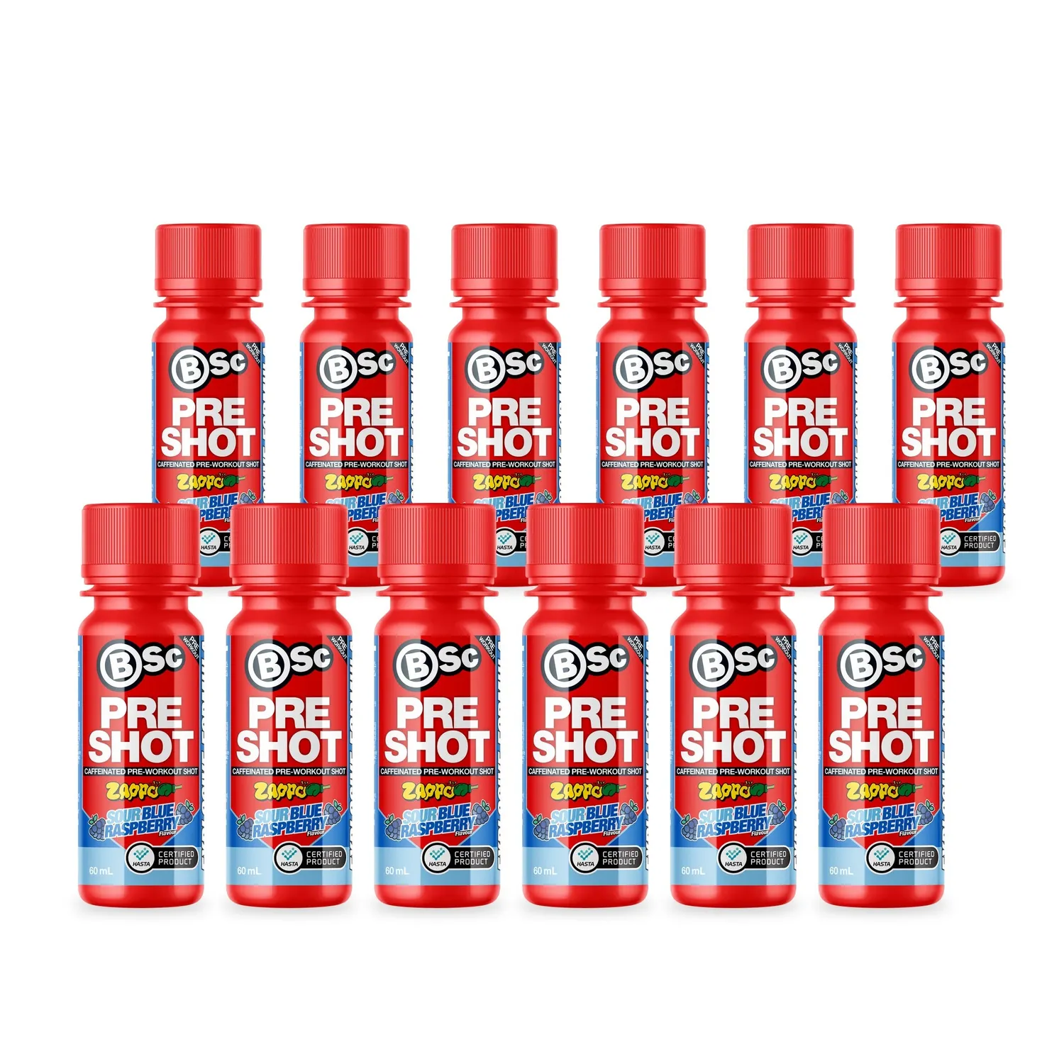 BSc Pre-Workout Shot pre workout shot Zappo Sour Cola 12-pak