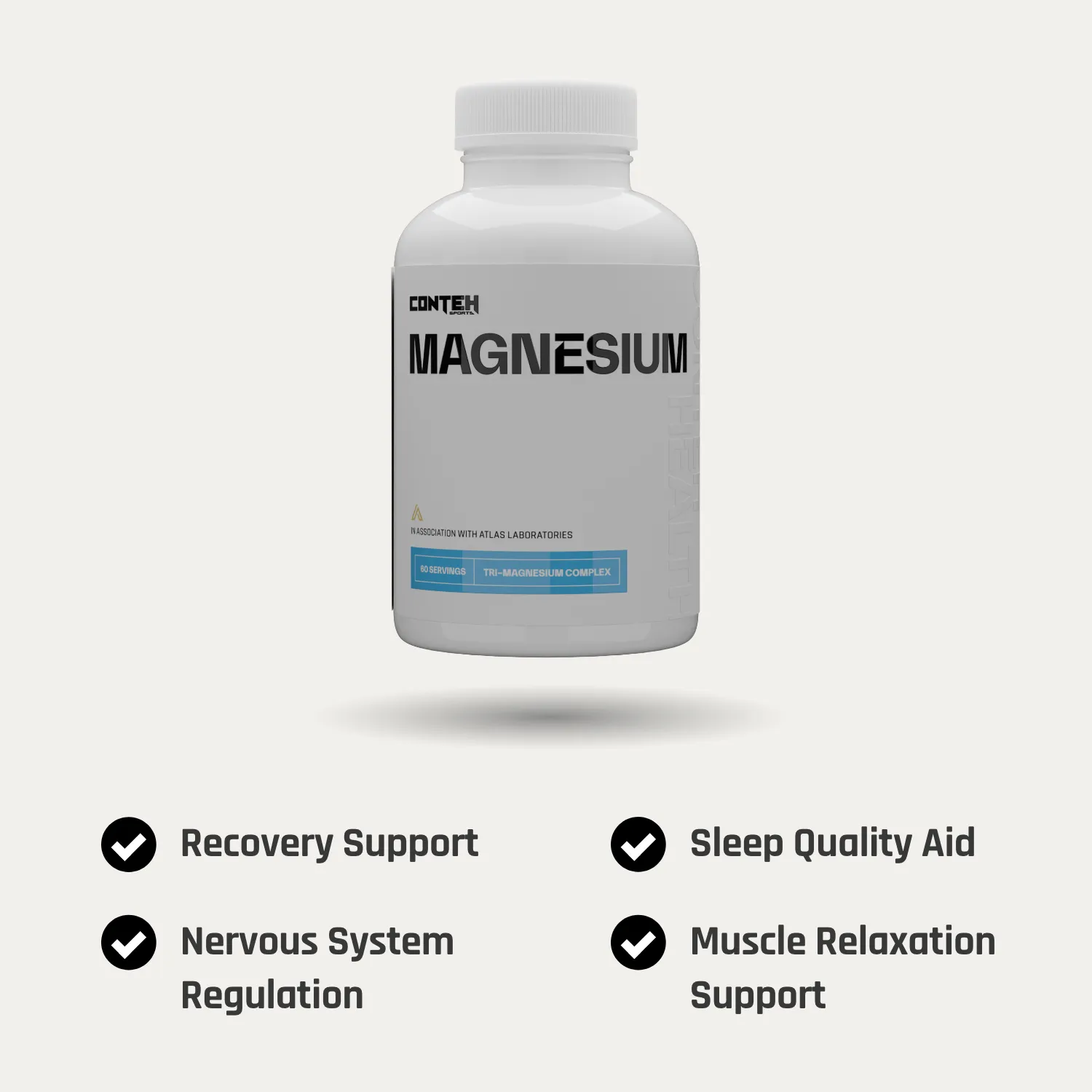 Conteh Sports Magnesium kapsler 3 former 251mg