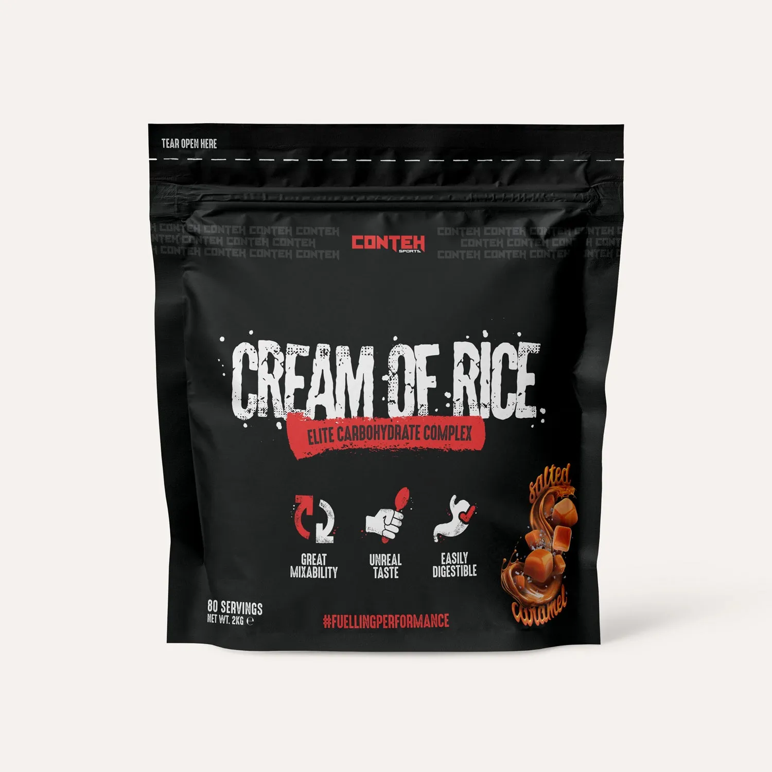 Conteh Sports Cream of Rice kulhydrat salted caramel energi