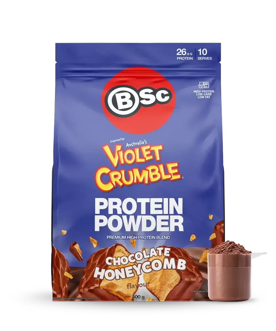 BSc Violet Crumble Proteinpulver Chocolate Honeycomb 400g
