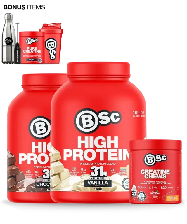 BSc High Protein Bundle Large proteinpulver 2 stk chokolade