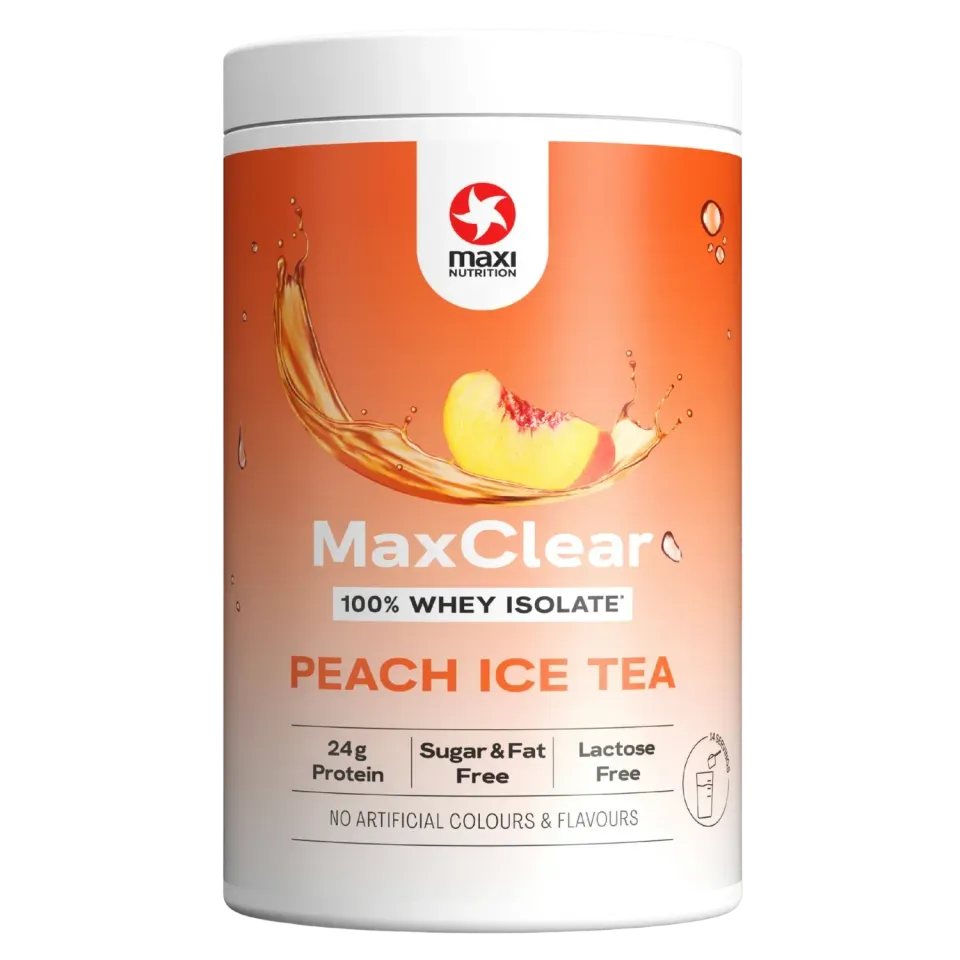MaxiNutrition MaxClear clear whey isolate peach iced tea 420g