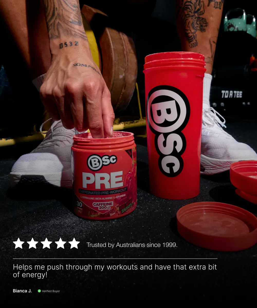 BSc PRE Pre-Workout Pulver 300g Red Sour Snakes Koffein