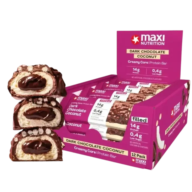 MaxiNutrition Creamy Core proteinbar hasselnød 12x45g lav sukker