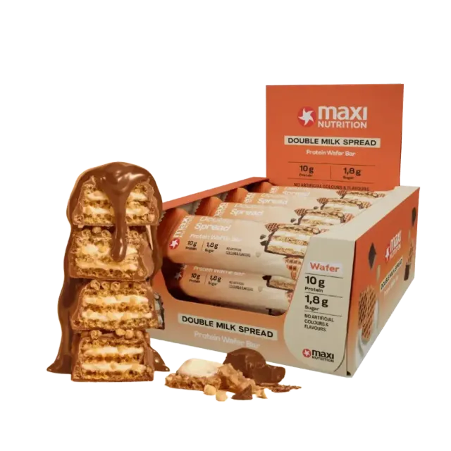 MaxiNutrition Waffle Proteinbar Double Milk 12x39g