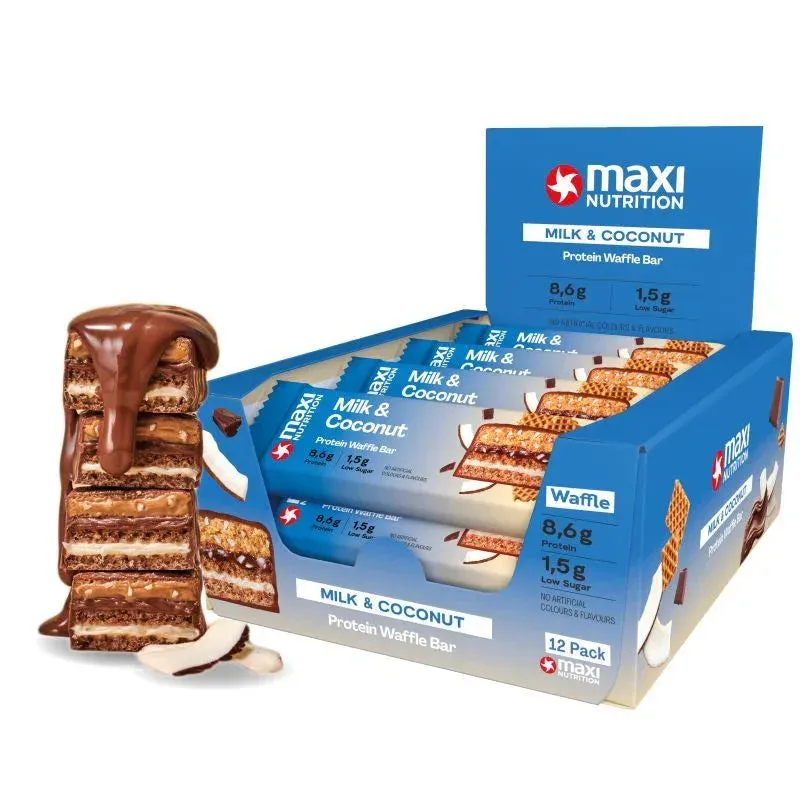 MaxiNutrition Milky Waffle proteinbar 12x40g mælk
