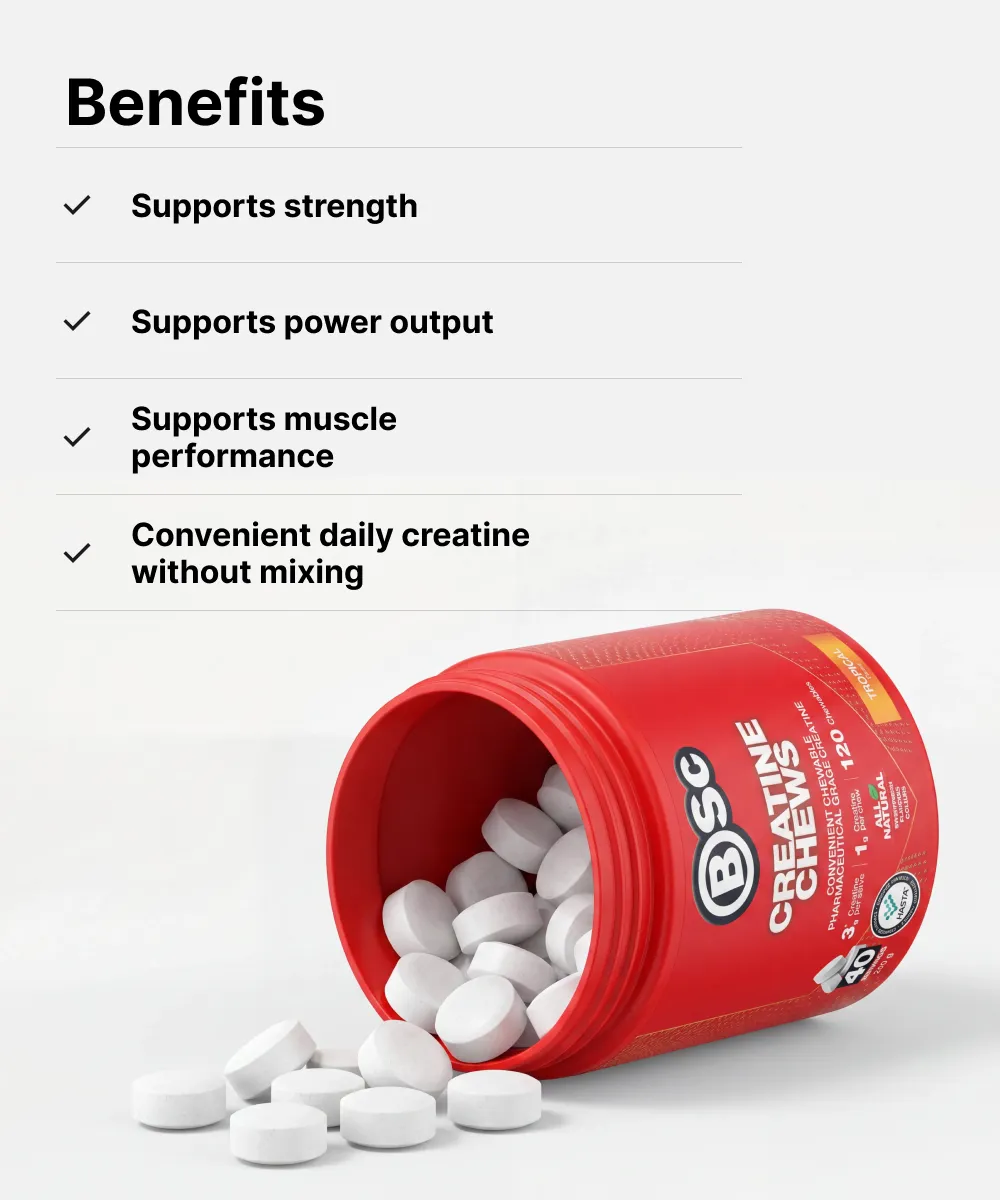 BSc Supplements Creatine Chews kreatin 120 stk Tropical