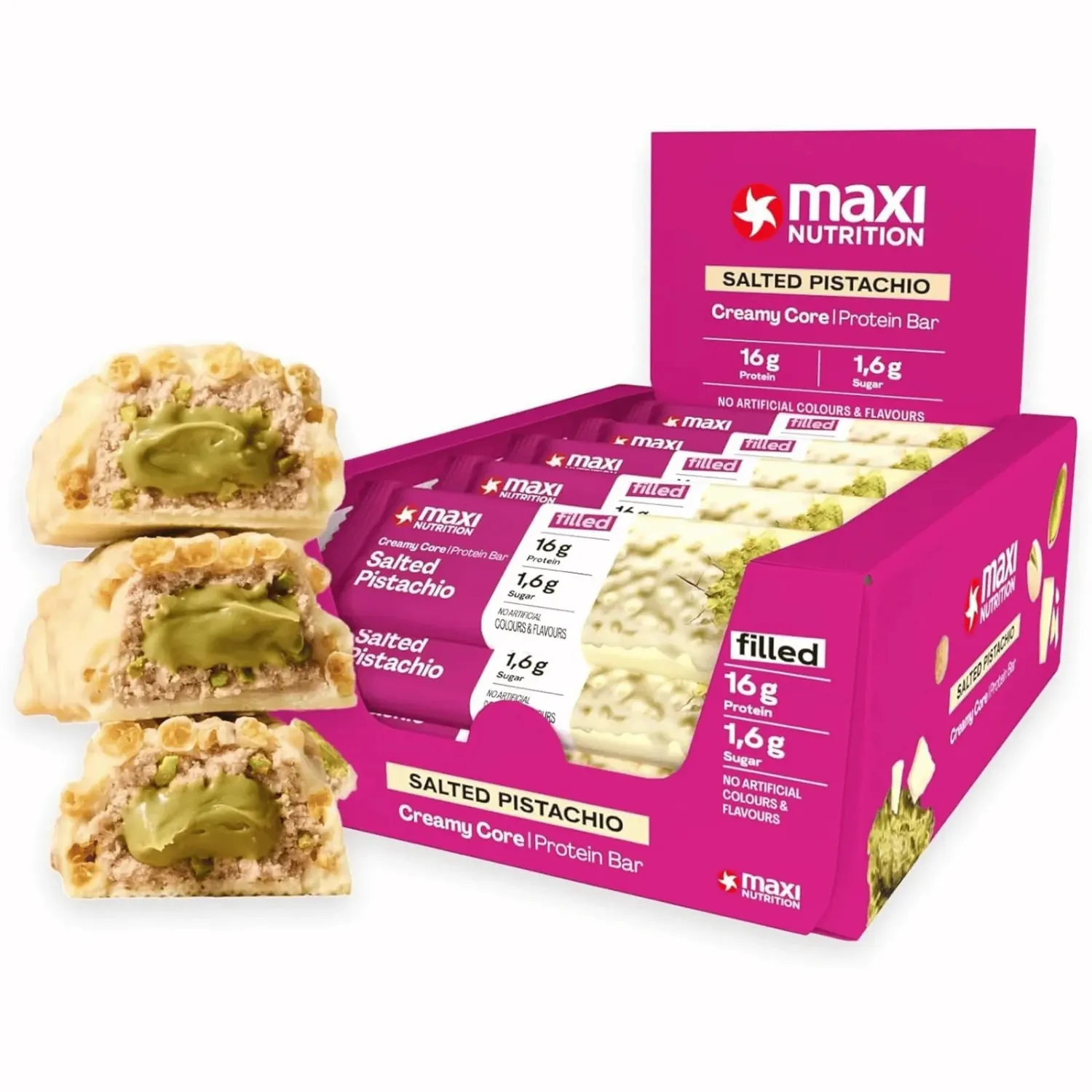MaxiNutrition Creamy Core proteinbar hasselnød 12x45g lav sukker