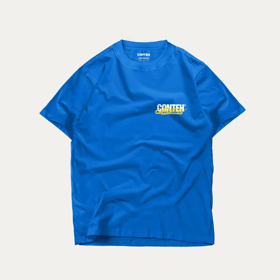 Conteh Sports Crew t-shirt Royal Blue oversized bomuld