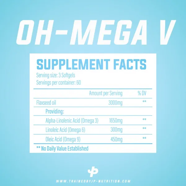 Trained by JP Oh-Mega V omega kapsler hørfrø 3000 mg