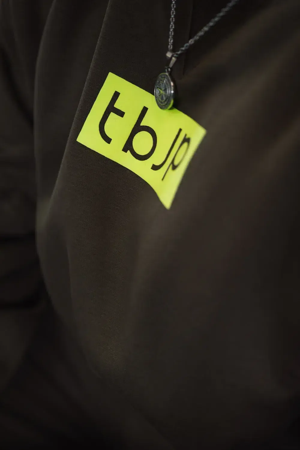Trained by JP Black Lime Piping hoodie sort bomuld