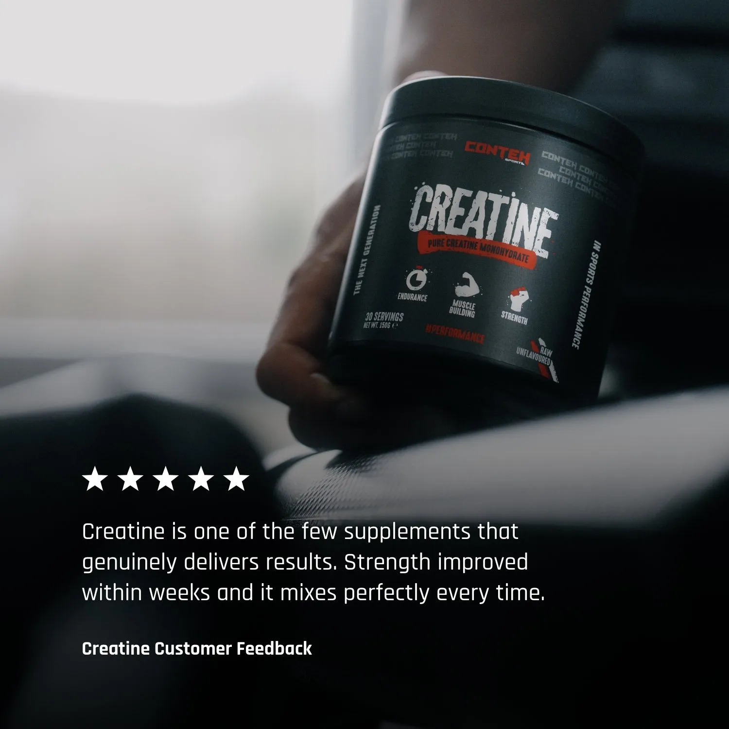 Conteh Sports Creatine Monohydrate kreatin 150g 30 portioner