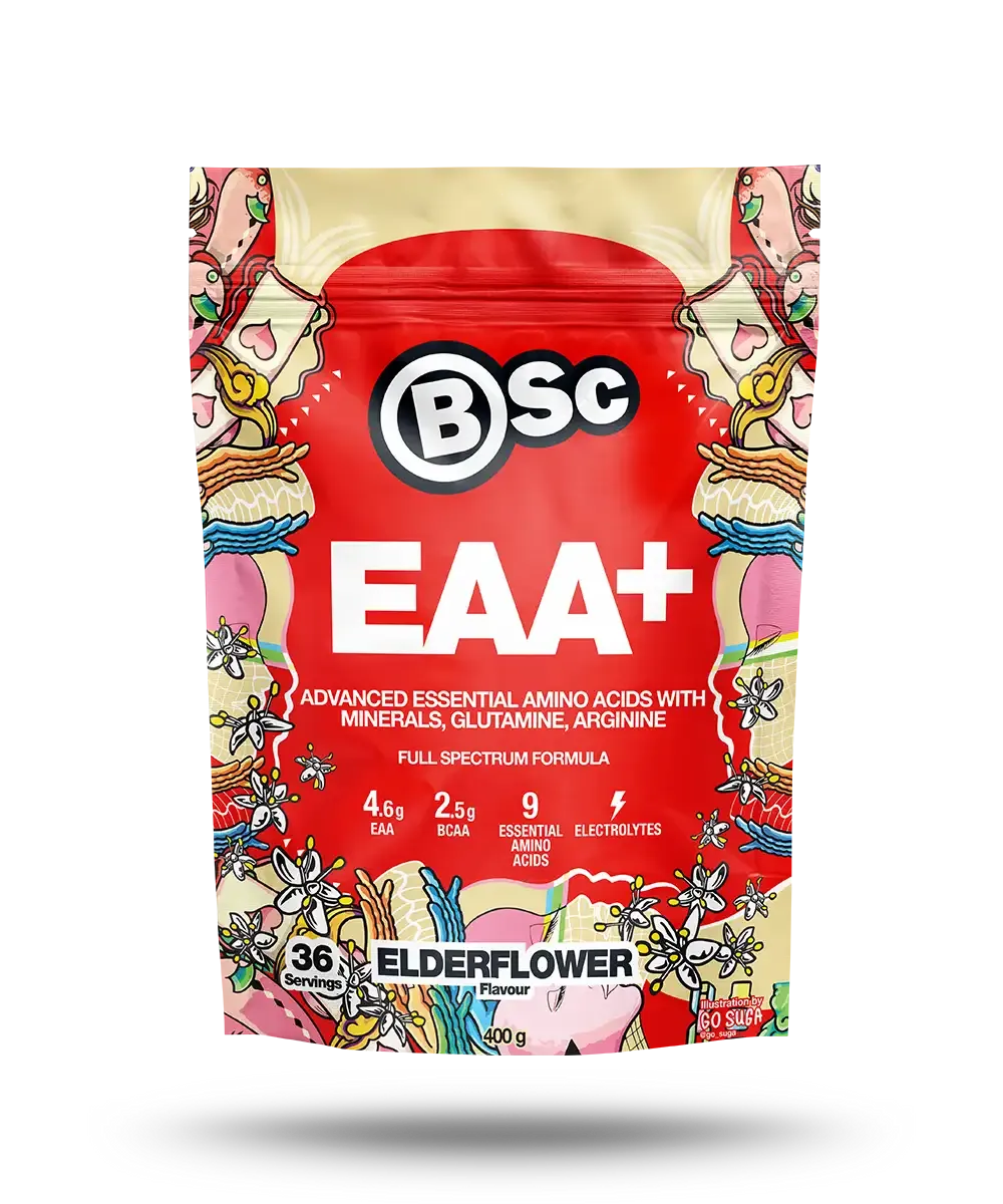 BSc EAA+ EAA pulver Elderflower hydrering muskelstøtte