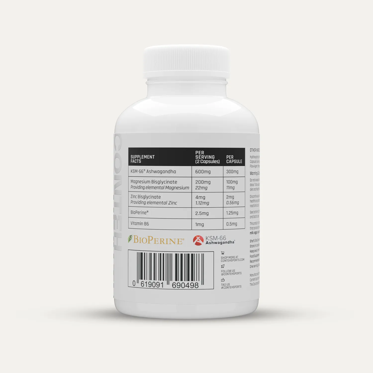 Conteh Sports Ashwagandha+ kapsler til daglig restitution