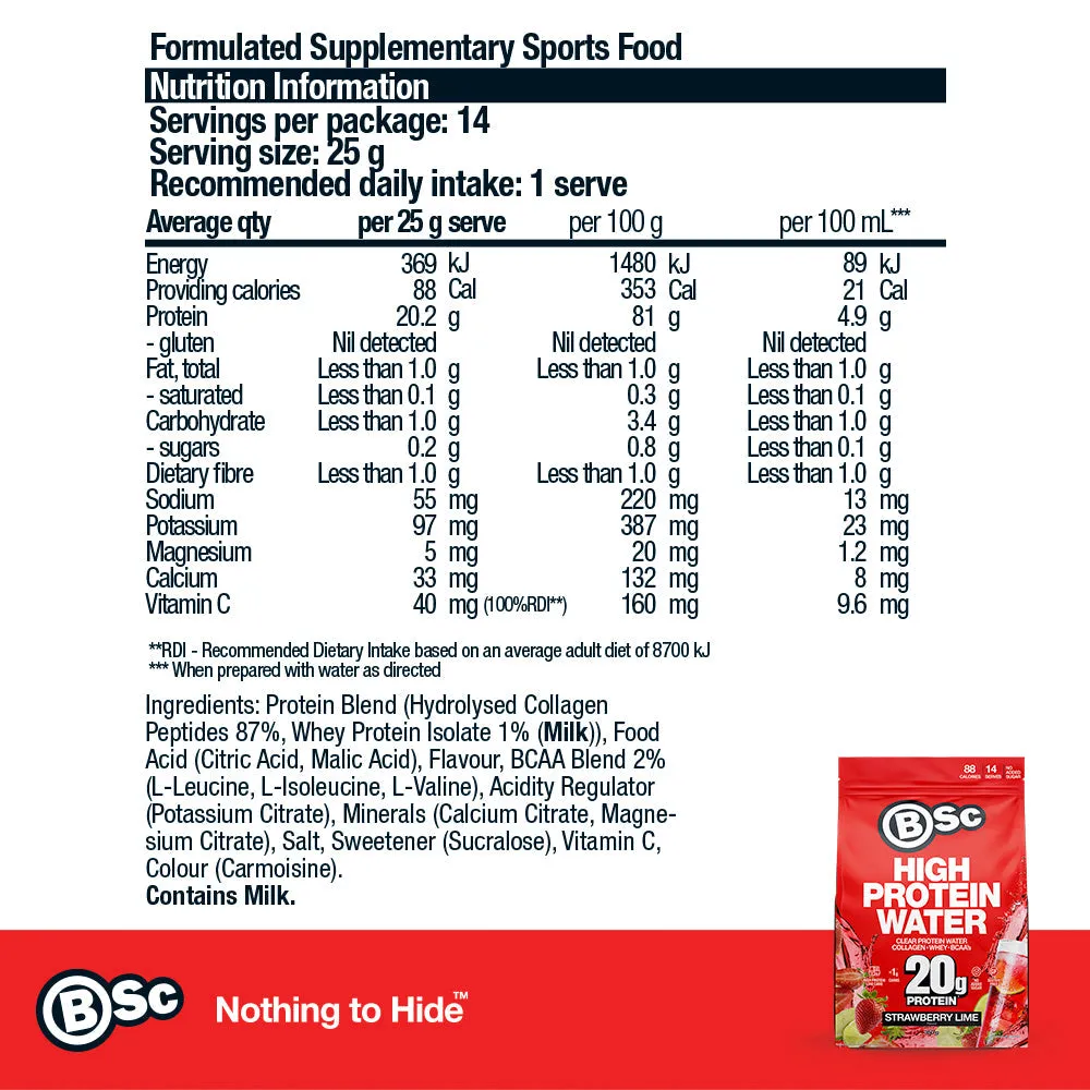 BSc Protein Water bundle jordbær lime og fersken 2-pak