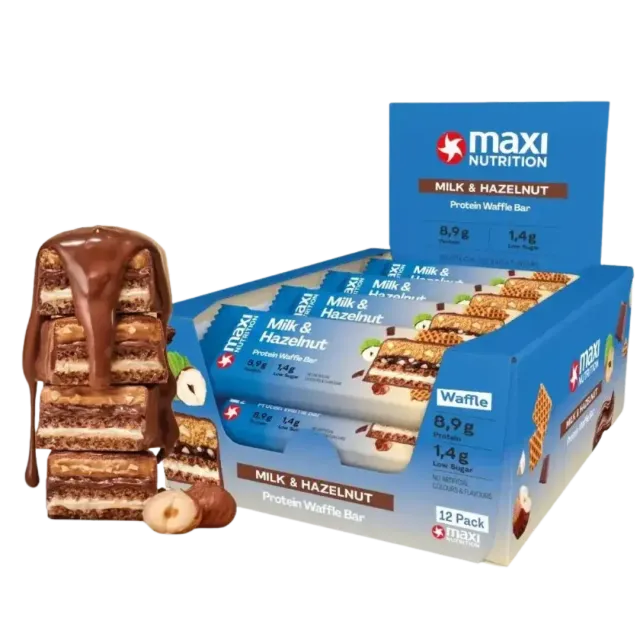 MaxiNutrition Milky Waffle proteinbar 12x40g mælk
