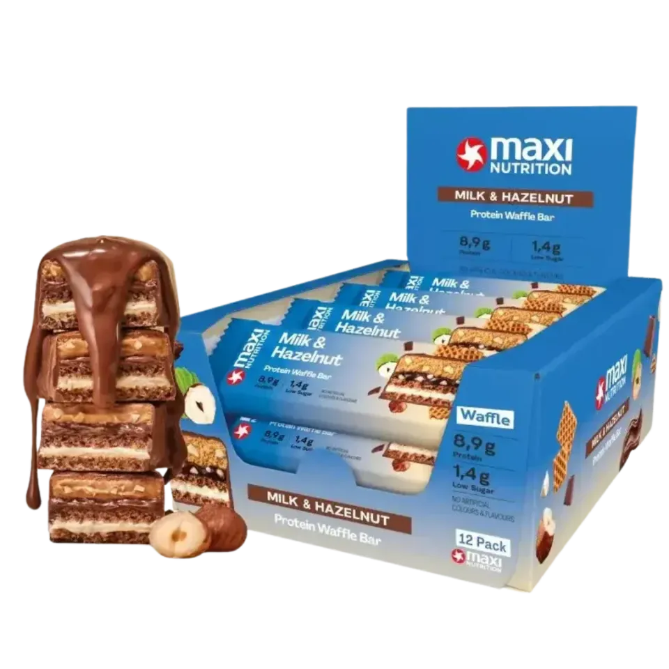 MaxiNutrition Milky Waffle proteinbar 12x40g mælk