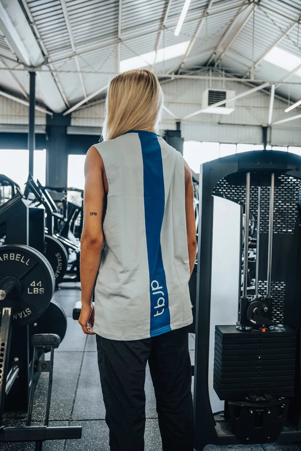 Trained by JP UTILITY01 Tanktop Baby Blue Electric Blue
