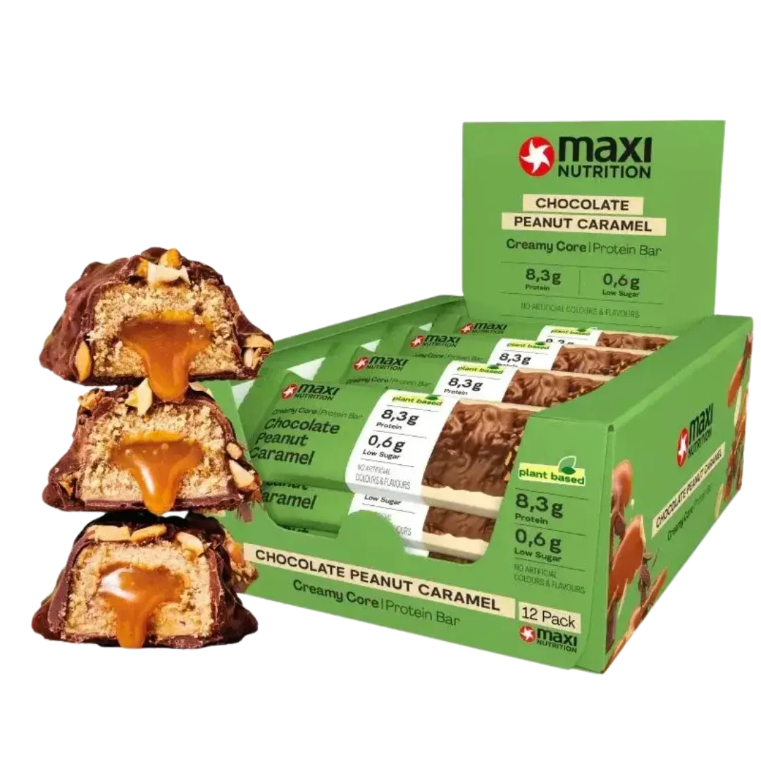 MaxiNutrition Vegan Creamy Core proteinbar chocolate fudge 12x45g