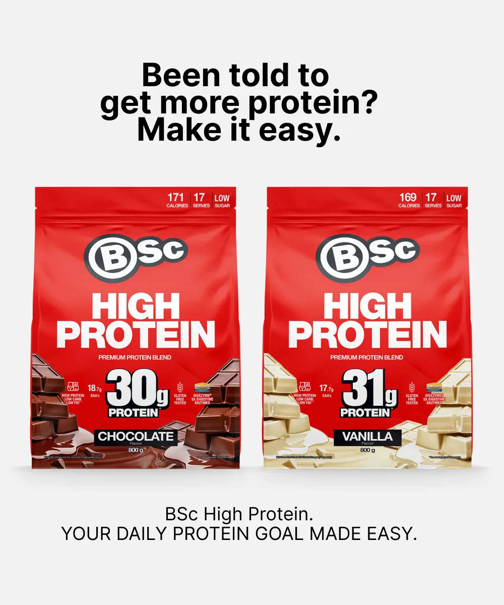BSc High Protein proteinpulver 1,8 kg vanilje hurtig+langsom