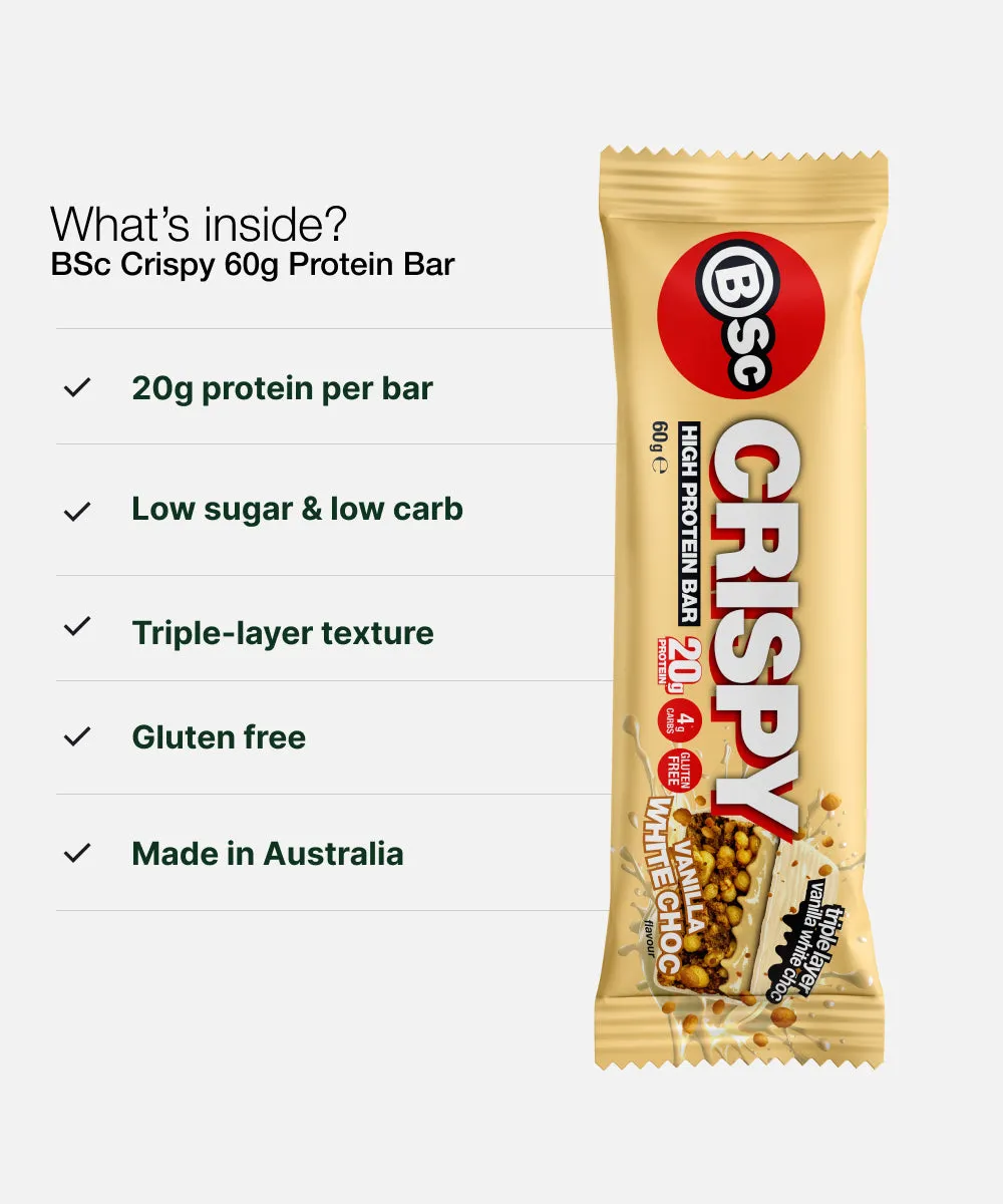 BSc Crispy Caramel Peanut Fudge proteinbar 12-pak 20g protein