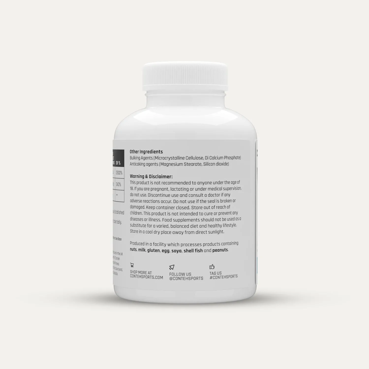 Conteh Sports D3+K2 vitamin tabletter 5000 IU MK-7 BioPerine